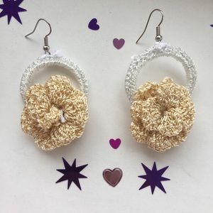 Two-tone hand made earrings